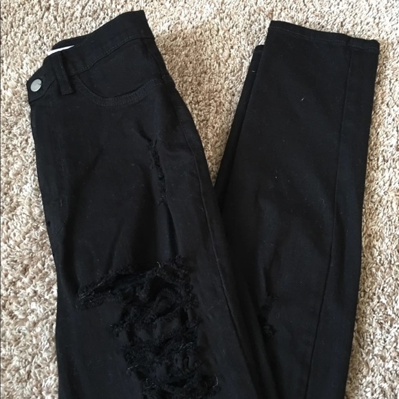 Fashion Nova Blanched Jeans - Black - Picture 2 of 2